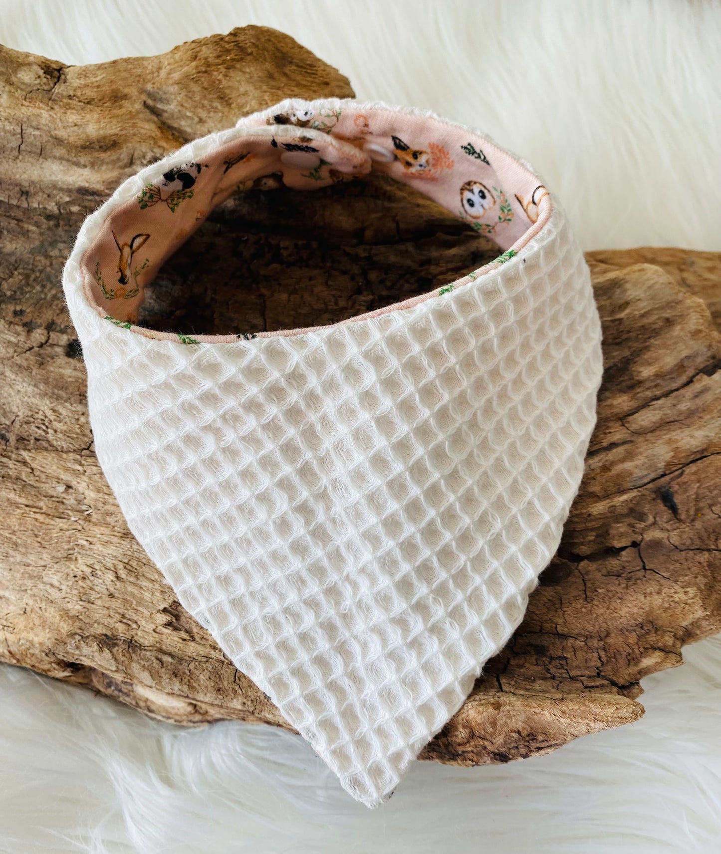 Halstuch Waldtiere weiß