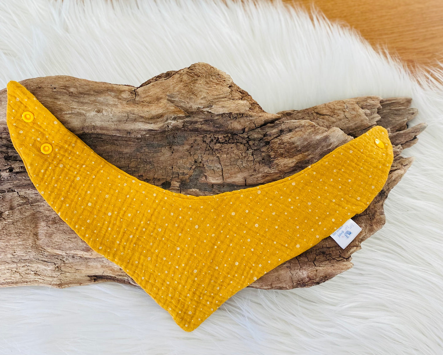 Halstuch senfgelbe Pünktchen