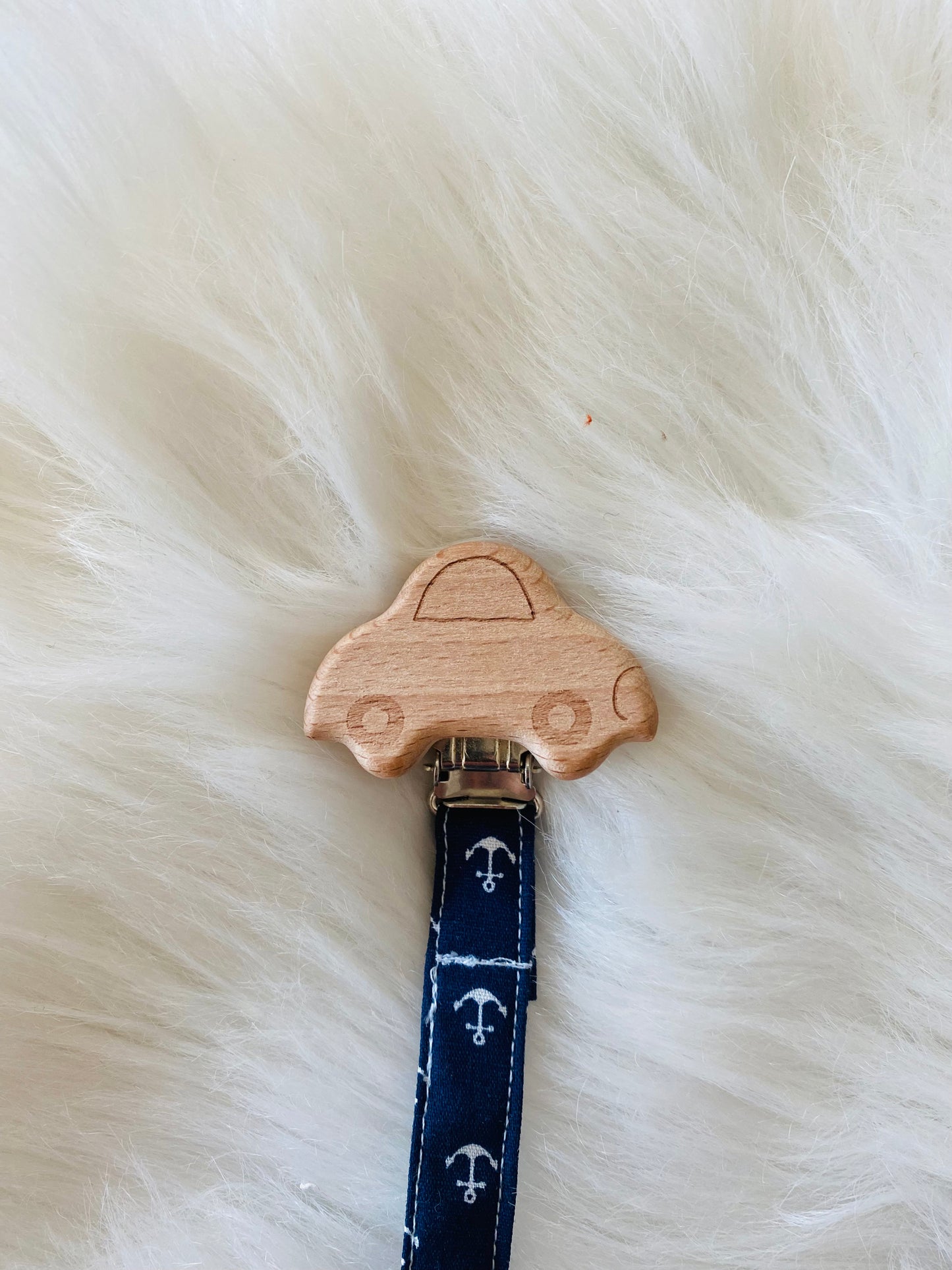 Schnullerkette weißer Anker