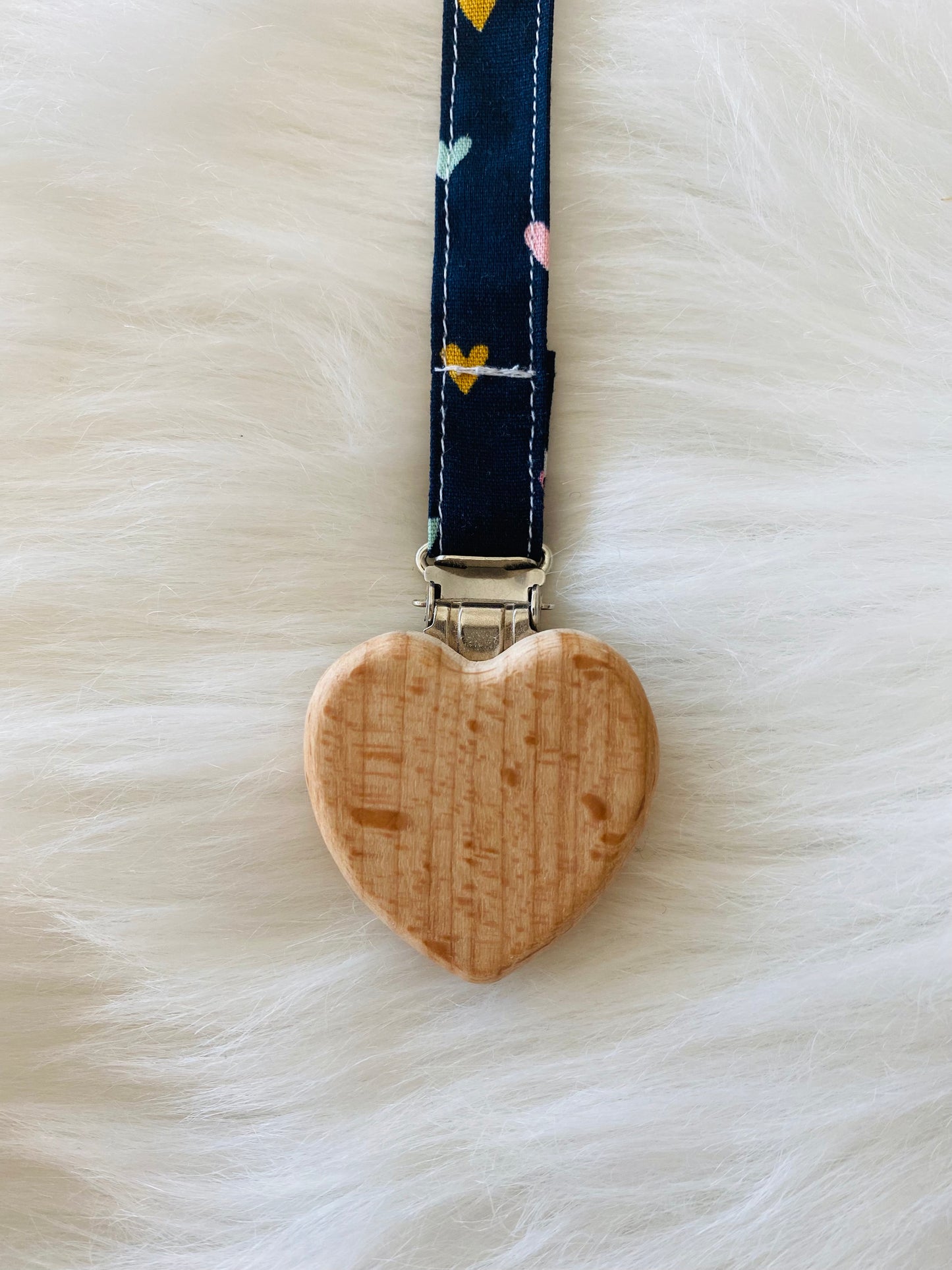 Schnullerkette buntes Herzchen