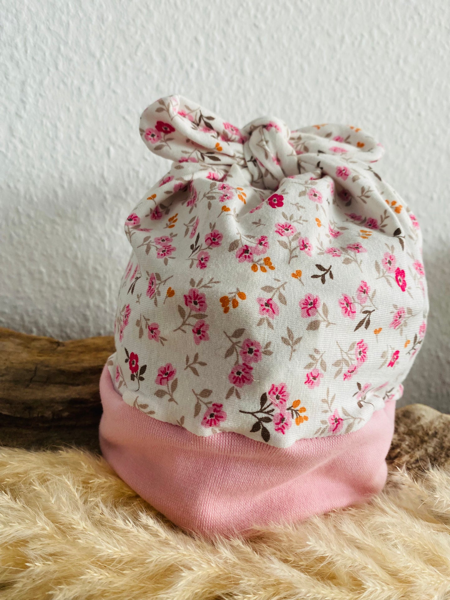 Mütze rosa Blümchen