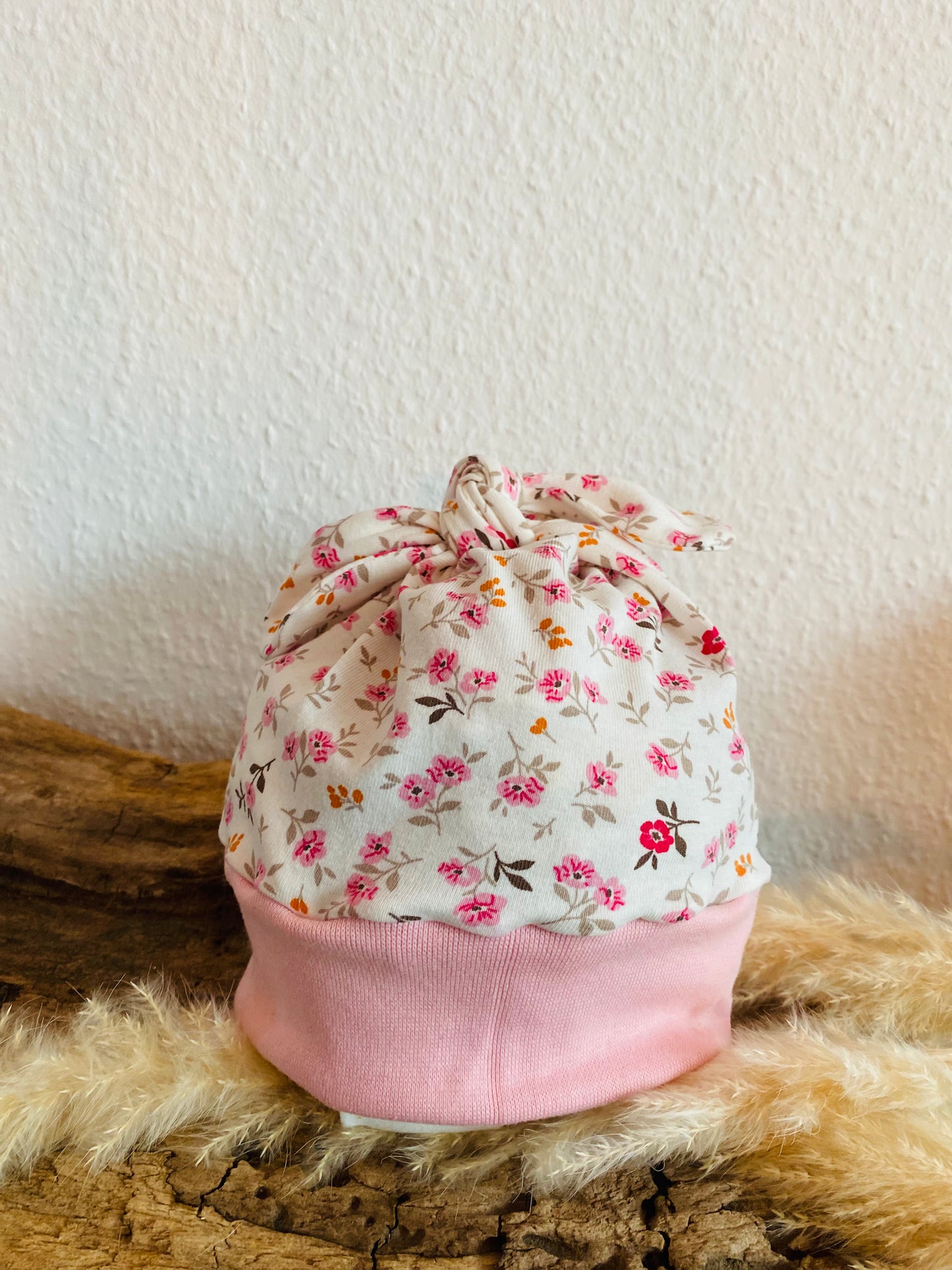 Mütze rosa Blümchen