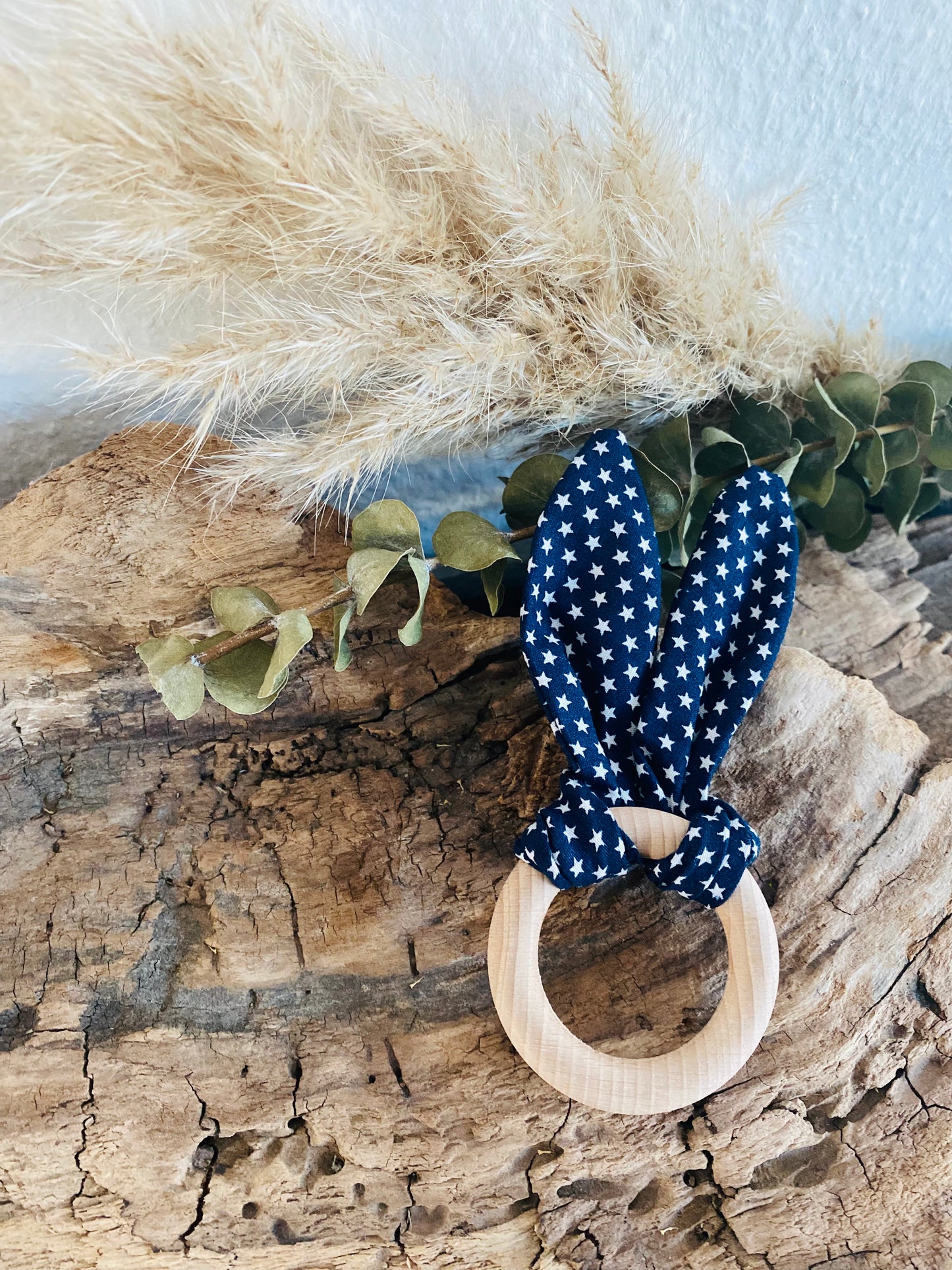 Beißring weiße Sternchen