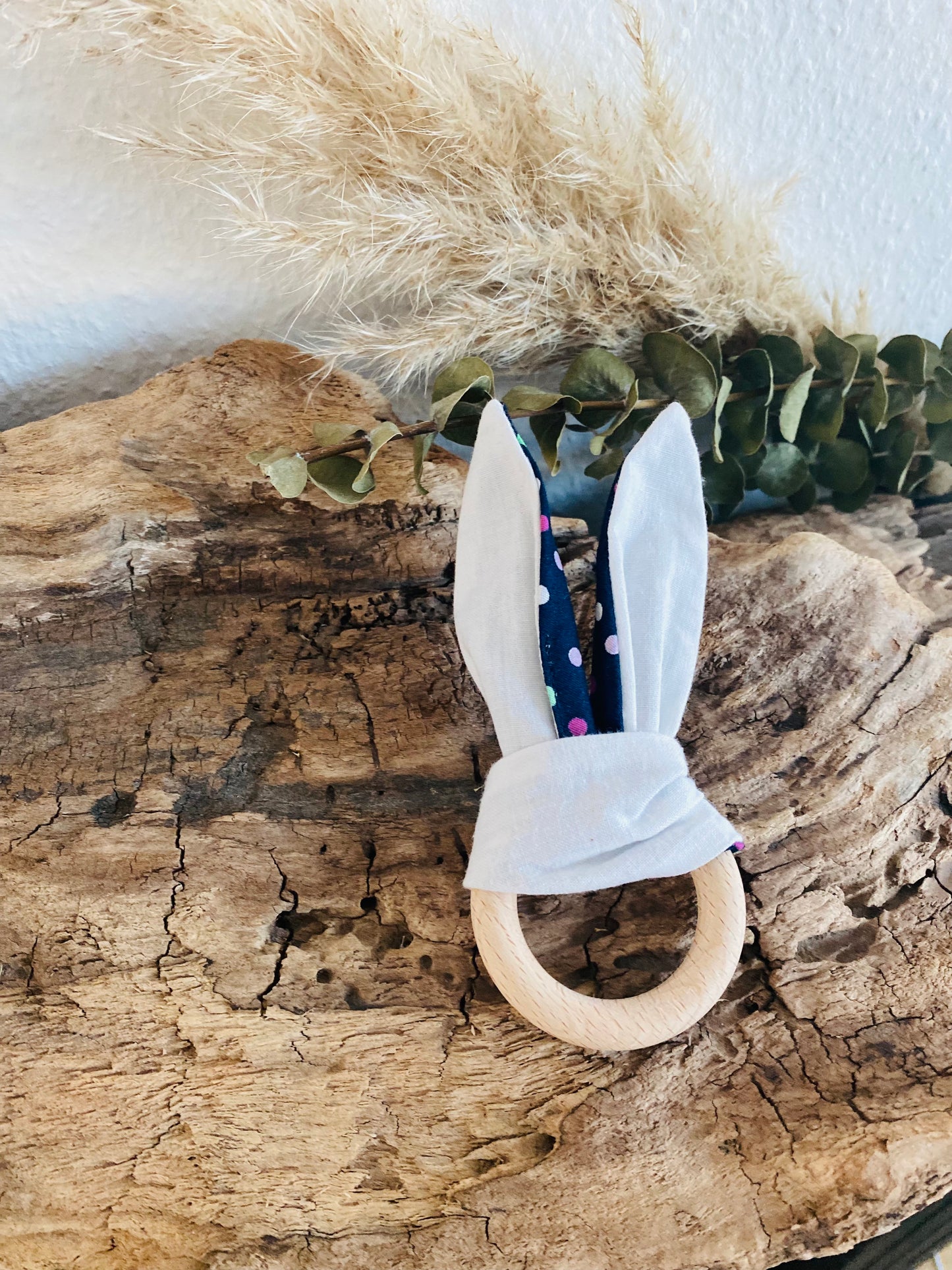 Beißring bunte Punkte