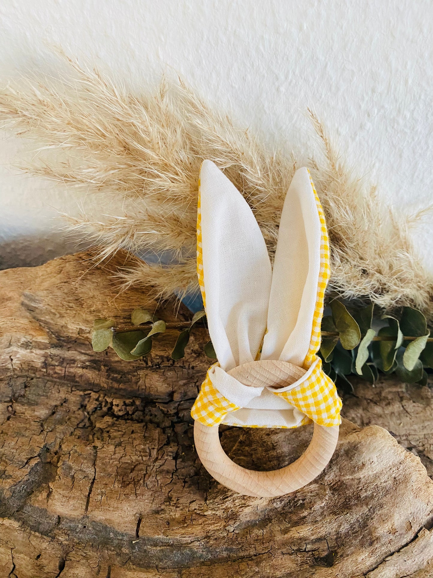 Beißring gelbe Karos