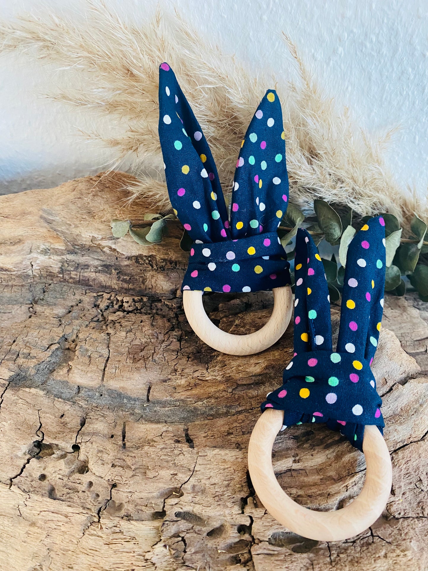 Beißring bunte Punkte