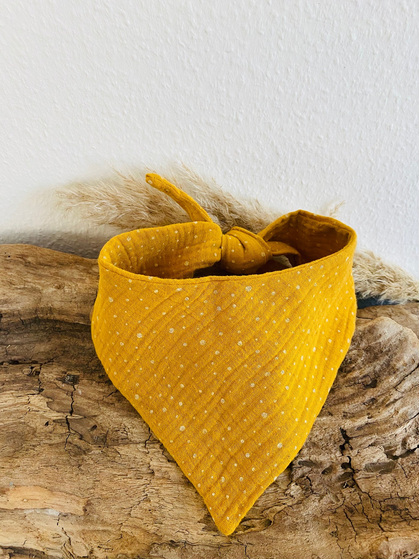 Halstuch senfgelbe Pünktchen