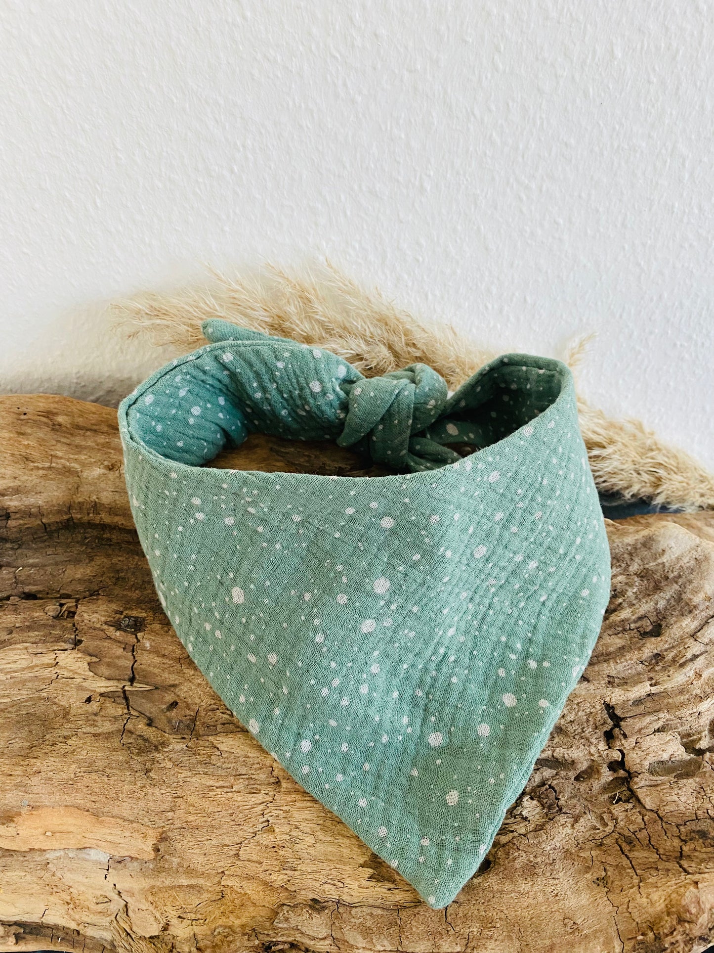 Halstuch petrol Pünktchen