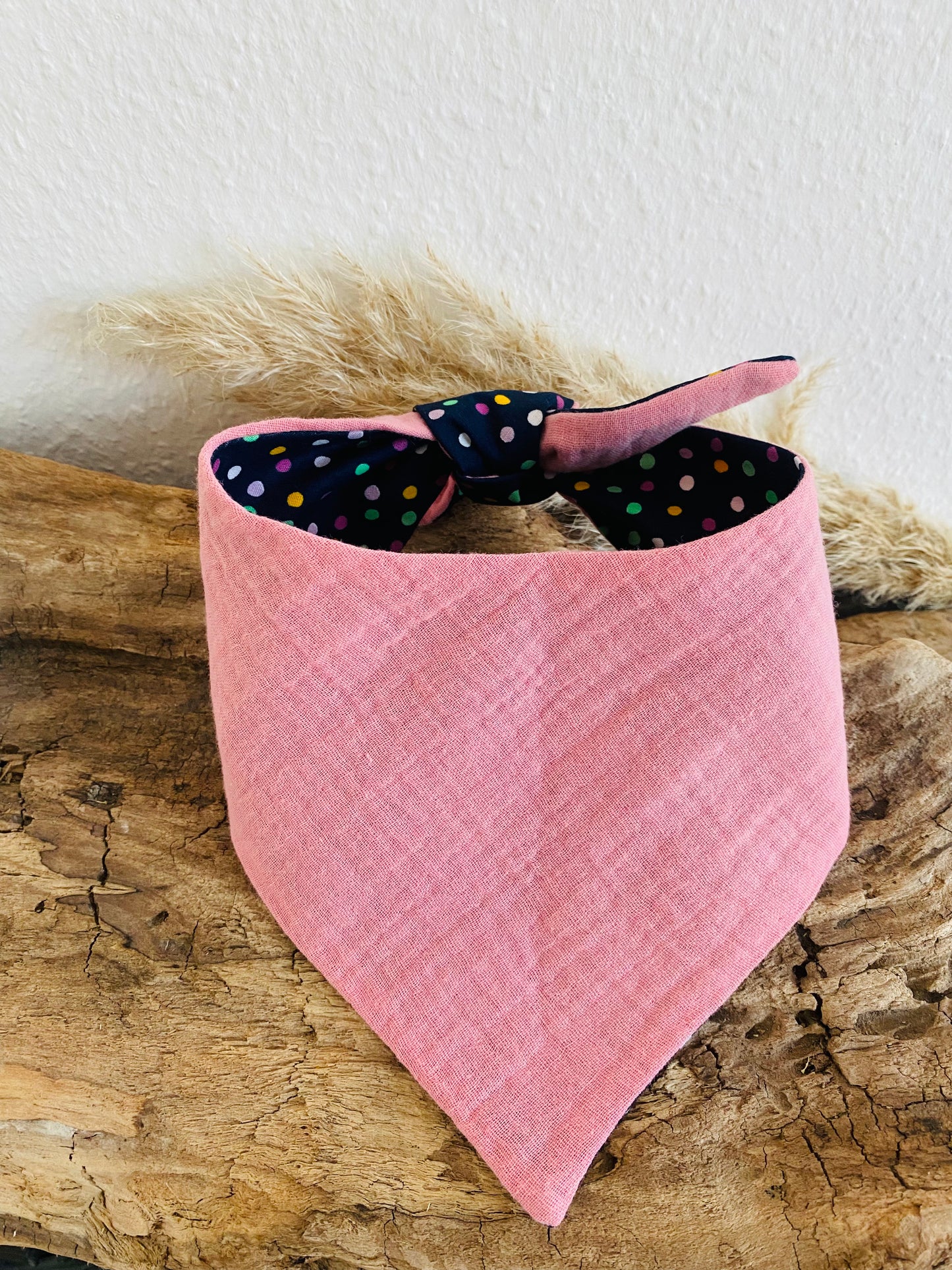 Halstuch bunte Punkte&Rosa