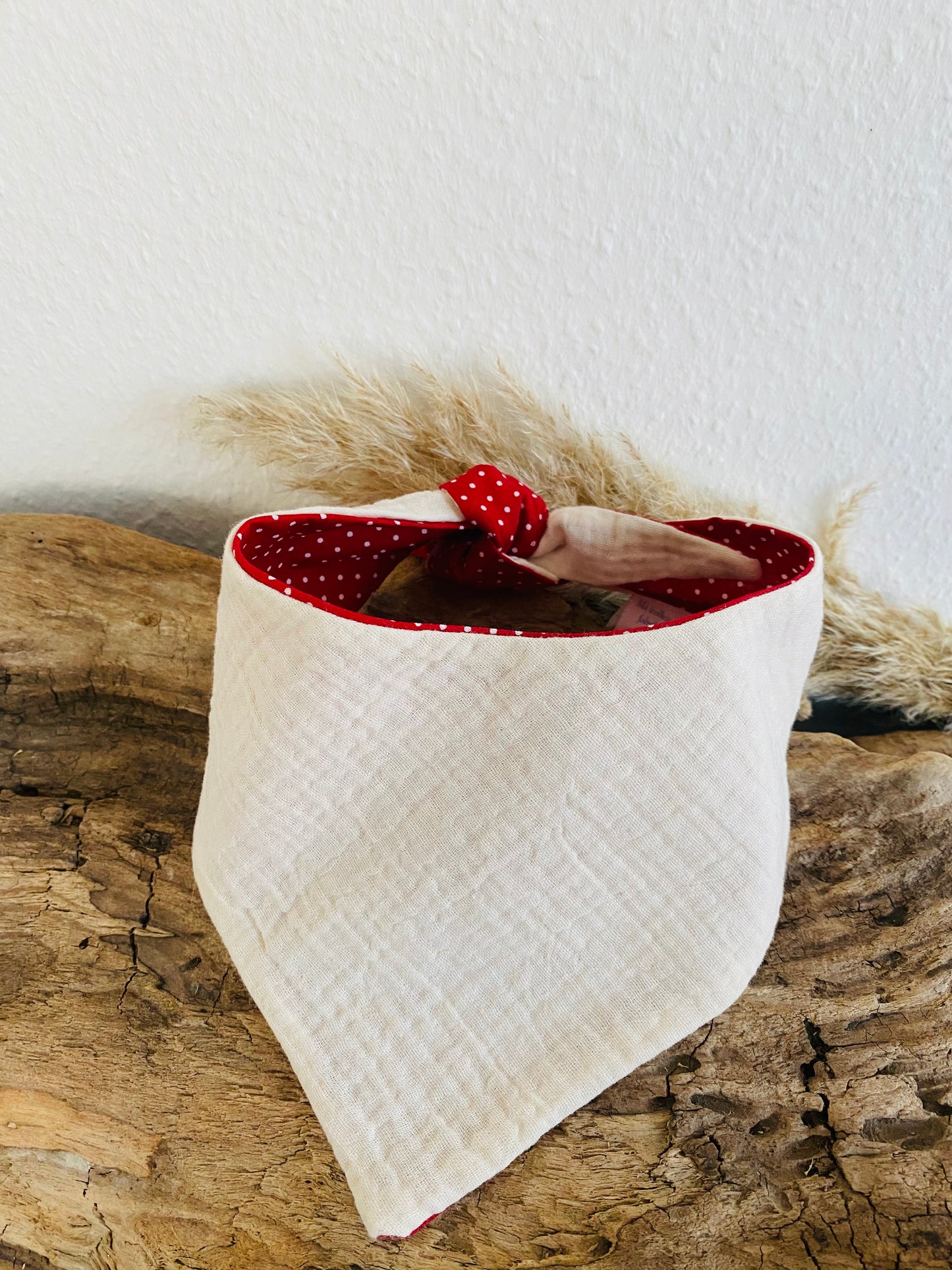 Halstuch weißes Pünktchen&weiß